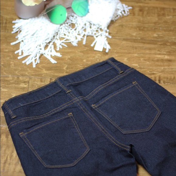 Dark Wash Low Rise Skinny Jeans - Picture 4 of 7